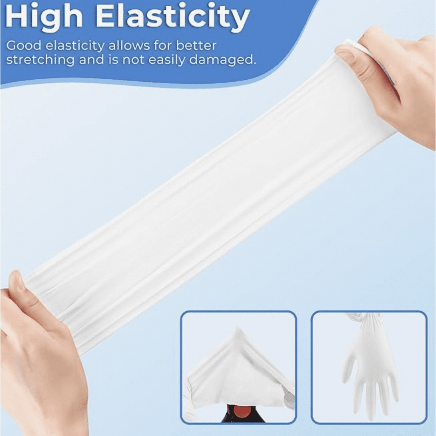 Ultra Stretch Professional 12 inch White Nitrile Exam Gloves, 7 Mil, Disposable Gloves, THE ORIGINAL Nitrile, Medical, Food Service, Cleaning, 50 Pieces/Box, X-Large