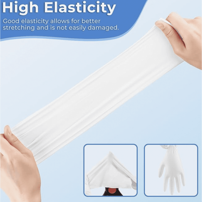 Ultra Stretch Professional 12 inch White Nitrile Exam Gloves, 7 Mil, Disposable Gloves, THE ORIGINAL Nitrile, Medical, Food Service, Cleaning, 50 Pieces/Box, X-Large