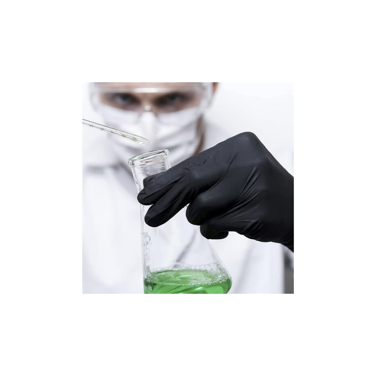 100 pcs Ultra Stretch Professional HEAVY DUTY 6.0 Nitrile Gloves, Disposable, Latex Free, Textured Fingertips, Cleaning, Chemical Resistance,Medical