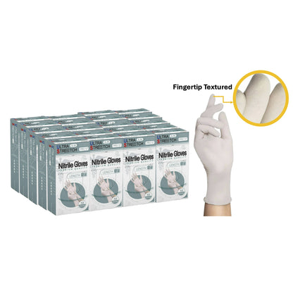 Ultra Stretch Professional 12 inch White Nitrile Exam Gloves, 7 Mil, Disposable Gloves, THE ORIGINAL Nitrile, Medical, Food Service, Cleaning, 1,000 Pieces/Case