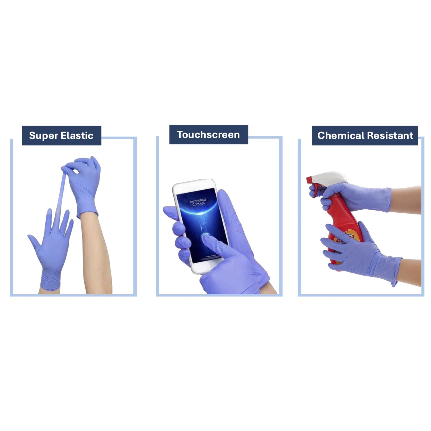 200 pcs Bulk Ultra Stretch Professional 3.5 Nitrile Gloves Disposable Latex Free, Premium Stretch, Medical Grade, Medium