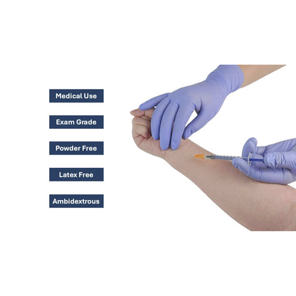 200 pcs Bulk Ultra Stretch Professional 3.5 Nitrile Gloves Disposable Latex Free, Premium Stretch, Medical Grade, Medium